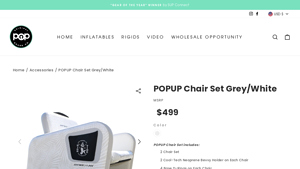 POPBOARDCO - POPUP Chair Set Grey/White