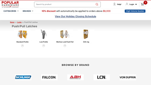 Popular Hardware - Push/Pull Latches