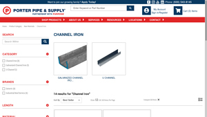 Porter Pipe - Channel Iron