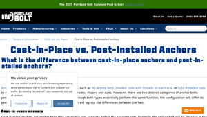 Portland Bolt - Cast-in-Place Anchors