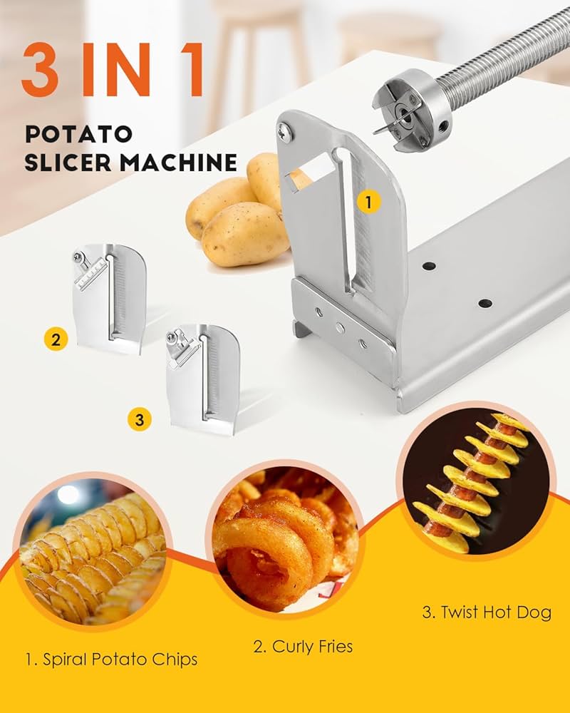 An application scenario or product detail of potato spiral cutter slicer - Image 4