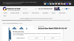 Powder Buy The Pound - 44 Infrared Oven Model FPB44-H1-14-4