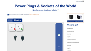 Power Plugs & Sockets - Essential Travel Adapter for Mexico