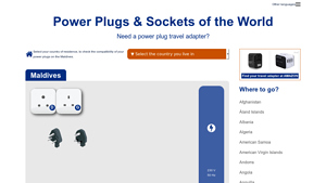 Power Plugs & Sockets - Maldives Guide