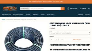 PowerFlex Fence - HDPE Water Pipe 200 PSI