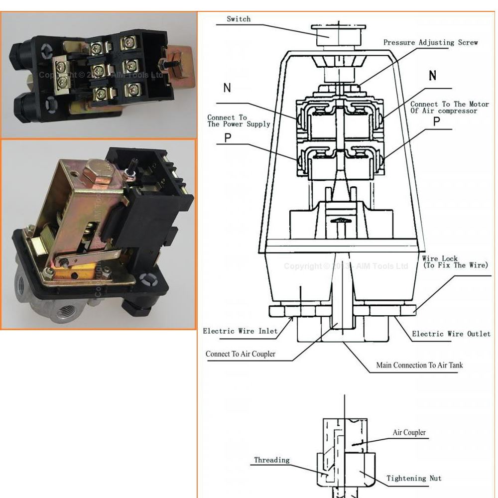 An application scenario or product detail of pressure switch for air compressor diagram - Image 22