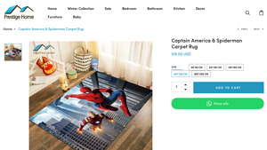 Prestige Home - Captain America & Spiderman Carpet Rug