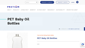 Pretium Packaging - PET Baby Oil Bottles