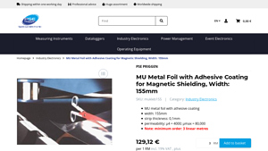 Priggen - MU Metal Foil with Adhesive Coating