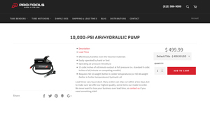 Pro Tools - 10,000-psi Air/Hydraulic Pump