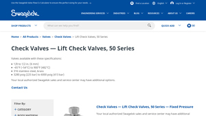 Swagelok - Lift Check Valves 50 Series