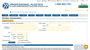 Professional Plastics - PVC Perforated Sheets