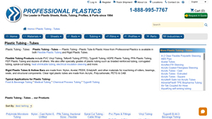 Professional Plastics - Plastic Tubing & Sheets