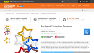 Promotional Keychains - Star Shaped Carabiners