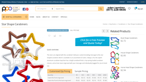 Promotional Products Online - Custom Star Carabiners