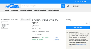 Prowireusa - 6 Conductor Coiled Cord