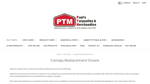 PTM Tarps - Canopy Replacement Covers