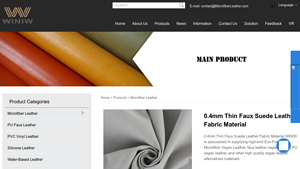 WINIW - 0.4mm Thin Faux Suede Leather Fabric