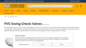 PVC Fittings Online - PVC Swing Check Valves
