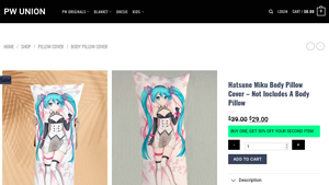 PWUnion - Hatsune Miku Body Pillow Cases