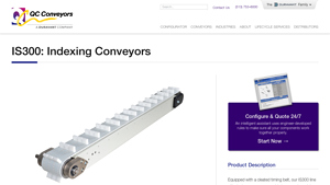 QC Conveyors - IS300 Precision Indexing Conveyors