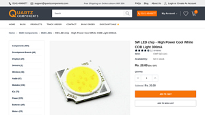 Quartz Components - 5W Cool White COB LED Chip
