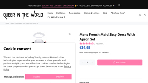 Queer in the World - Men's French Maid Sissy Dress Set