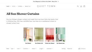 Quiet Town Home - Non-Toxic EVA Shower Curtains