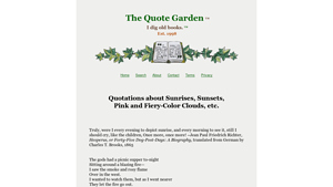 Quote Garden - Sunrises & Sunsets Quotes