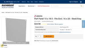 Hammond Manufacturing - Perf Panel 13 x 18.5