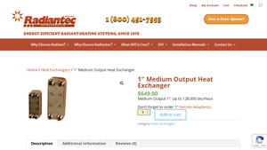 Radiantec - Medium Output Heat Exchanger