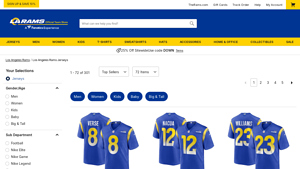Los Angeles Rams - Jerseys in Various Styles