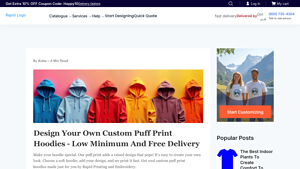 Rapid Silk Screen Printing - Custom Puff Print Hoodies