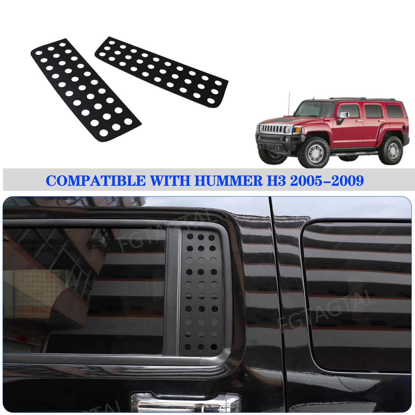 An application scenario or product detail of rear side window cover trim panel 2006 hummer h3 - Image 4
