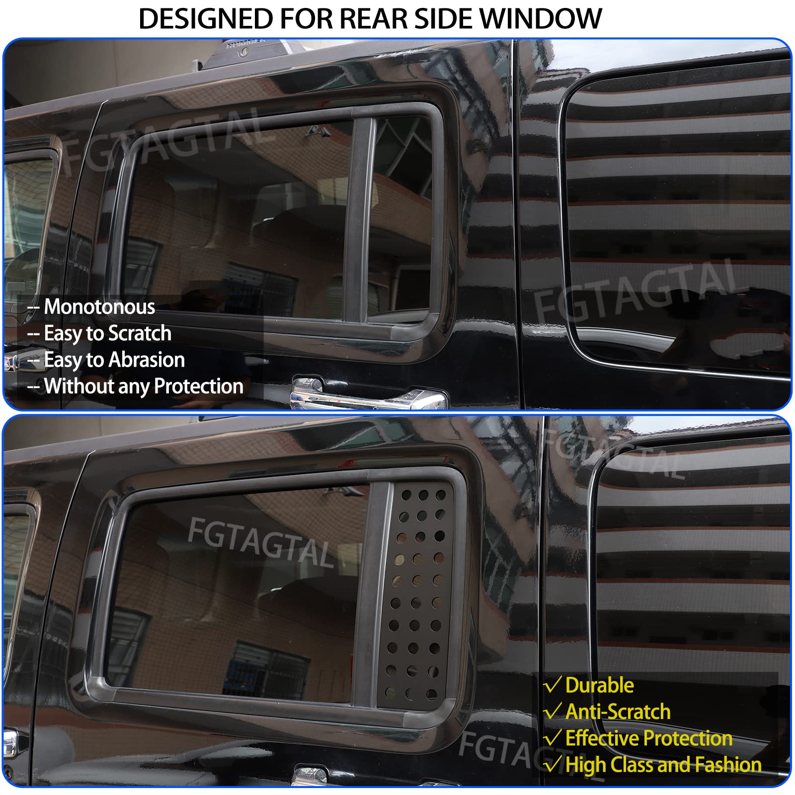 An application scenario or product detail of rear side window cover trim panel 2006 hummer h3 - Image 8