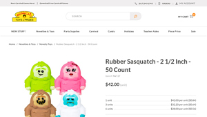 Rubber Sasquatch - 50 Piece Toy Set