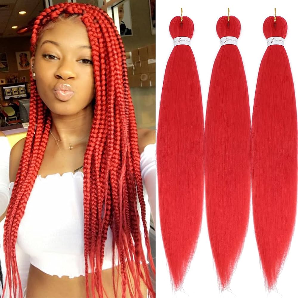 An application scenario or product detail of red braiding hair - Image 1