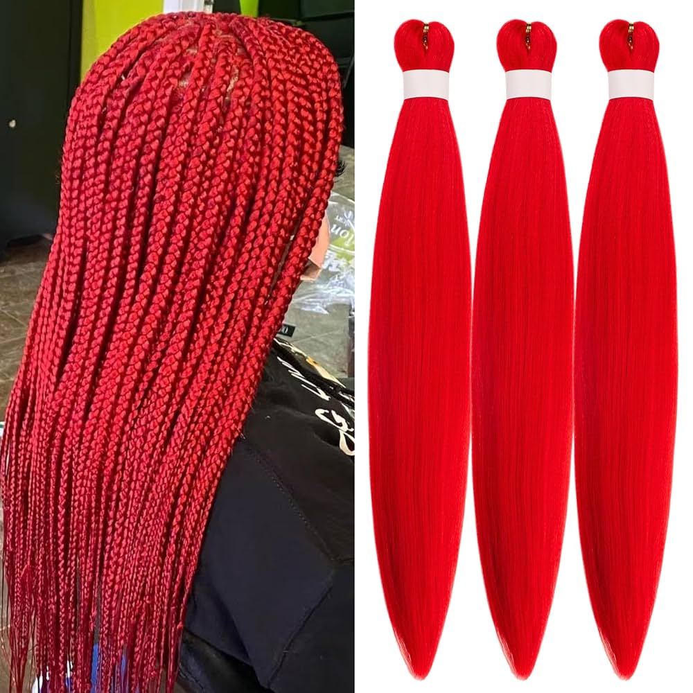 An application scenario or product detail of red braiding hair - Image 3