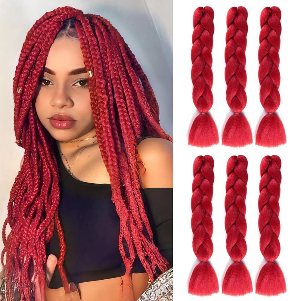 An application scenario or product detail of red braiding hair - Image 18