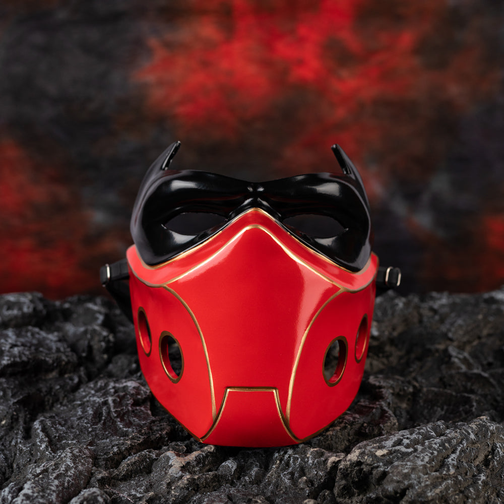 An application scenario or product detail of red rubber hood halloween mask - Image 22