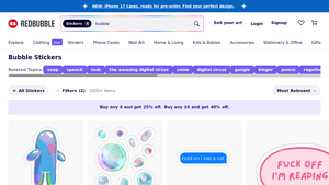 Redbubble - Bubble Stickers