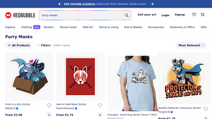 Redbubble - Furry Masks Merchandise