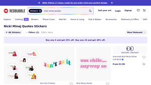 Redbubble - Nicki Minaj Quotes Stickers