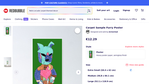 Redbubble - Carpet Sample Furry Poster