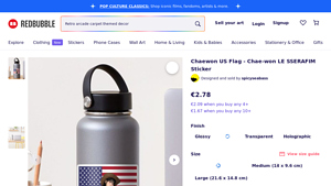 Redbubble - Chaewon US Flag Sticker