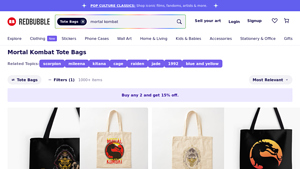 Redbubble - Mortal Kombat Tote Bags