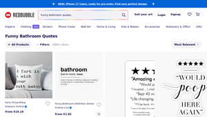 Redbubble - Funny Bathroom Quotes Merch