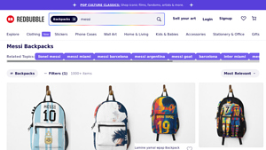 Redbubble - Messi Backpacks