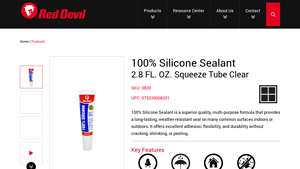 Red Devil - 100% Silicone Architectural Grade RTV Sealant