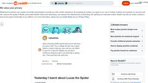 Reddit - Lucas the Spider Plushie